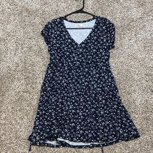 Hollister Floral Navy Dress